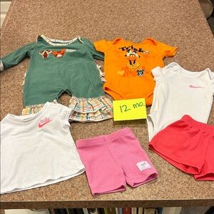 6pc 12 month baby girl clothing